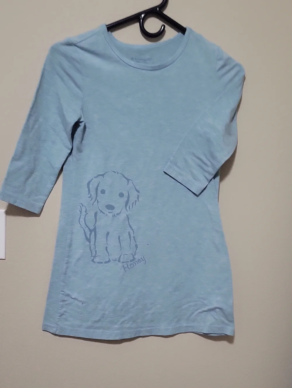 American Girl Light Blue Tee with Puppy Accent